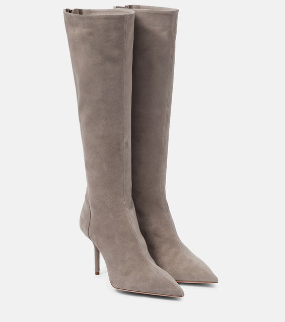 Aquazzura Saint Honor√É¬© 85 suede boots