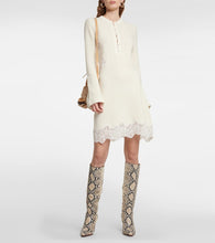 Chloe Ribbed-knit wool minidress