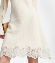 Chloe Ribbed-knit wool minidress