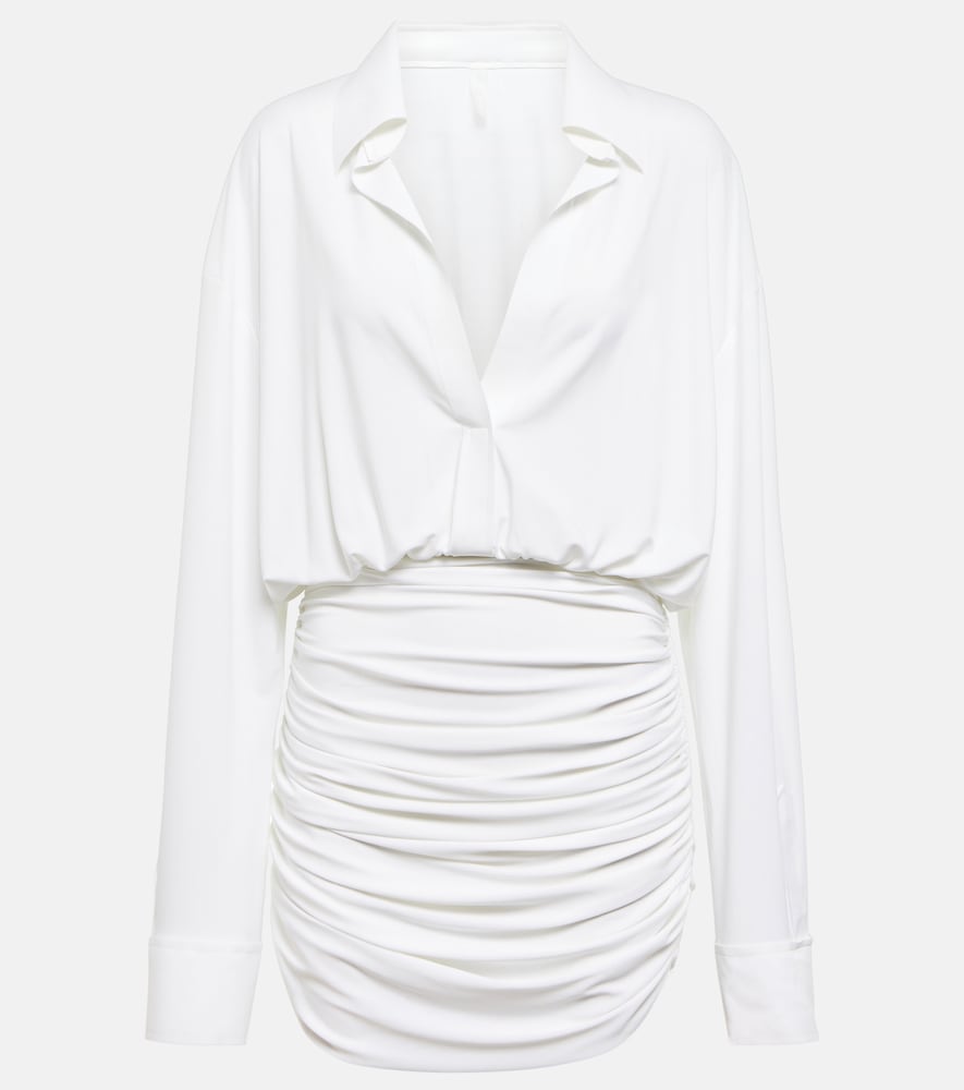 Norma Kamali Ruched shirt dress. Norma Kamali 褶饰衬衫式连衣裙