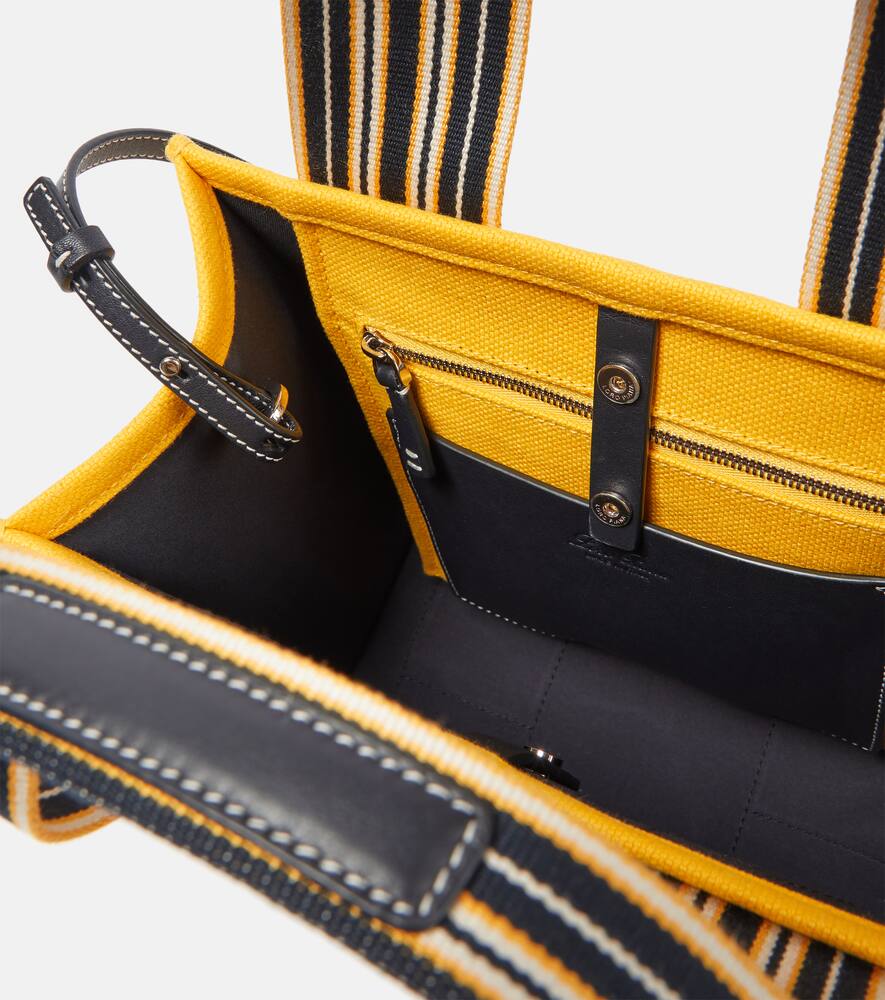 Loro Piana The Suitcase Stripe Mini canvas tote bag