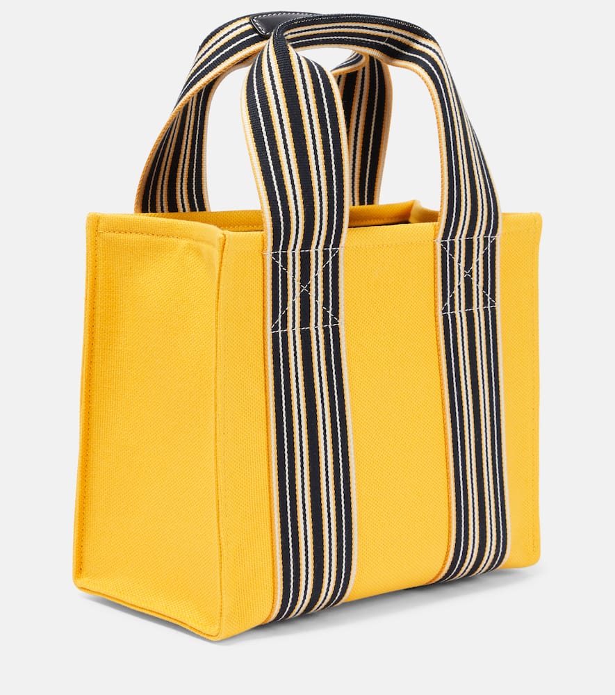 Loro Piana The Suitcase Stripe Mini canvas tote bag