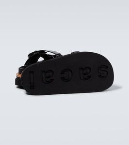 Sacai Hybrid Belt leather platform sandals