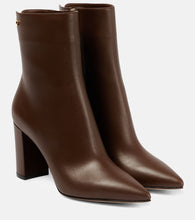 Gianvito Rossi Piper 85 leather ankle boots - Gianvito Rossi Piper 85 皮革踝靴