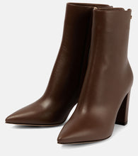 Gianvito Rossi Piper 85 leather ankle boots