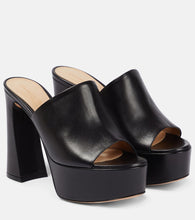 Gianvito Rossi Holly leather platform mules