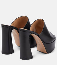 Gianvito Rossi Holly leather platform mules