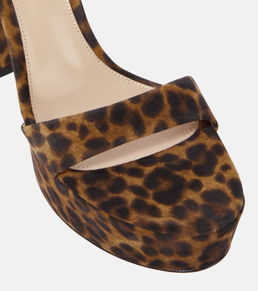 Gianvito Rossi Leopard-print suede platform sandals