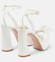 Gianvito Rossi Bow-trimmed satin platform sandals