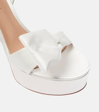 Gianvito Rossi Bow-trimmed satin platform sandals