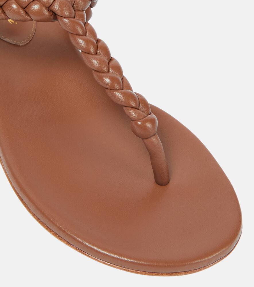 Gianvito Rossi Ravello braided nappa flat sandals
