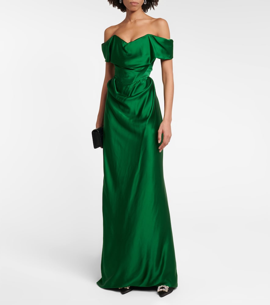 Vivienne Westwood Off-shoulder satin gown