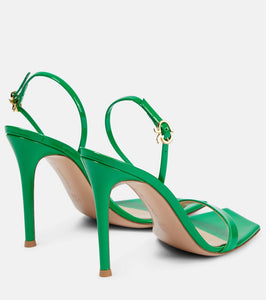Gianvito Rossi Ribbon 105 patent leather sandals