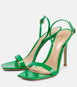 Gianvito Rossi Ribbon 105 patent leather sandals