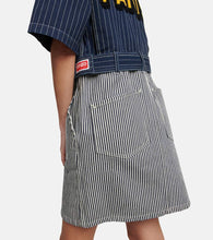 Kenzo Belted striped denim minidress
