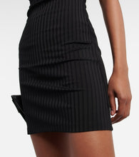 Ami Paris Ribbed-knit off-the-shoulder minidress