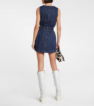 Re/Done Belted denim minidress