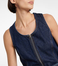 Re/Done Belted denim minidress