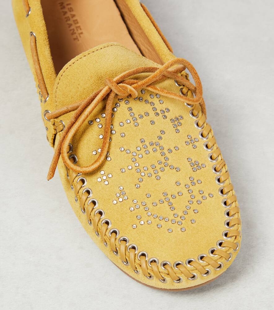 Isabel Marant Freen embellished suede moccasins