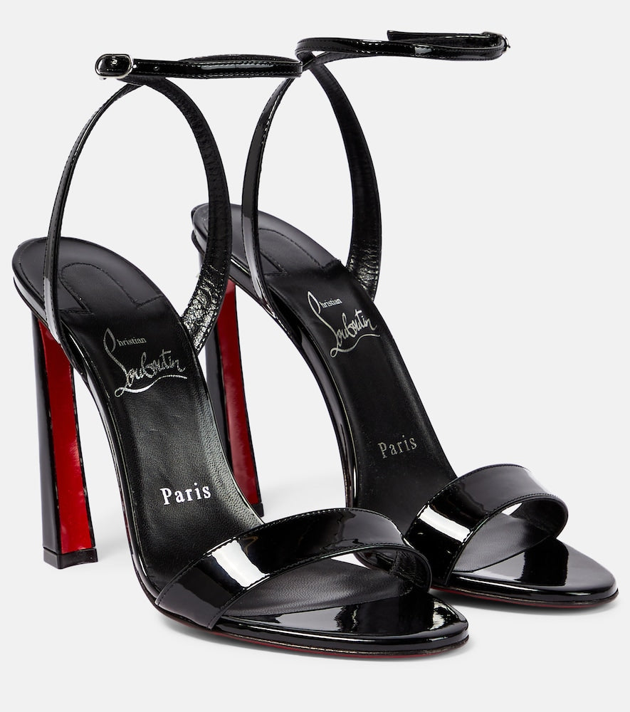 Christian Louboutin Condorapik Queen 100 leather sandals in Black - High-Heel Sandals