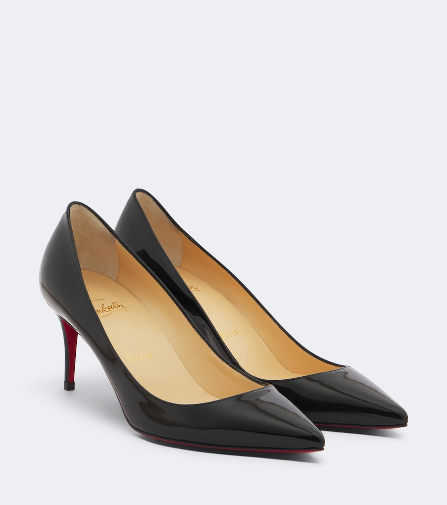Christian Louboutin Kate patent leather pumps (Black) - Mid Heel Pumps
