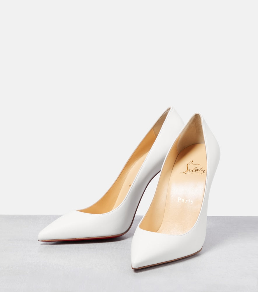 White Christian Louboutin Kate nappa pumps - High-Heel Pumps
