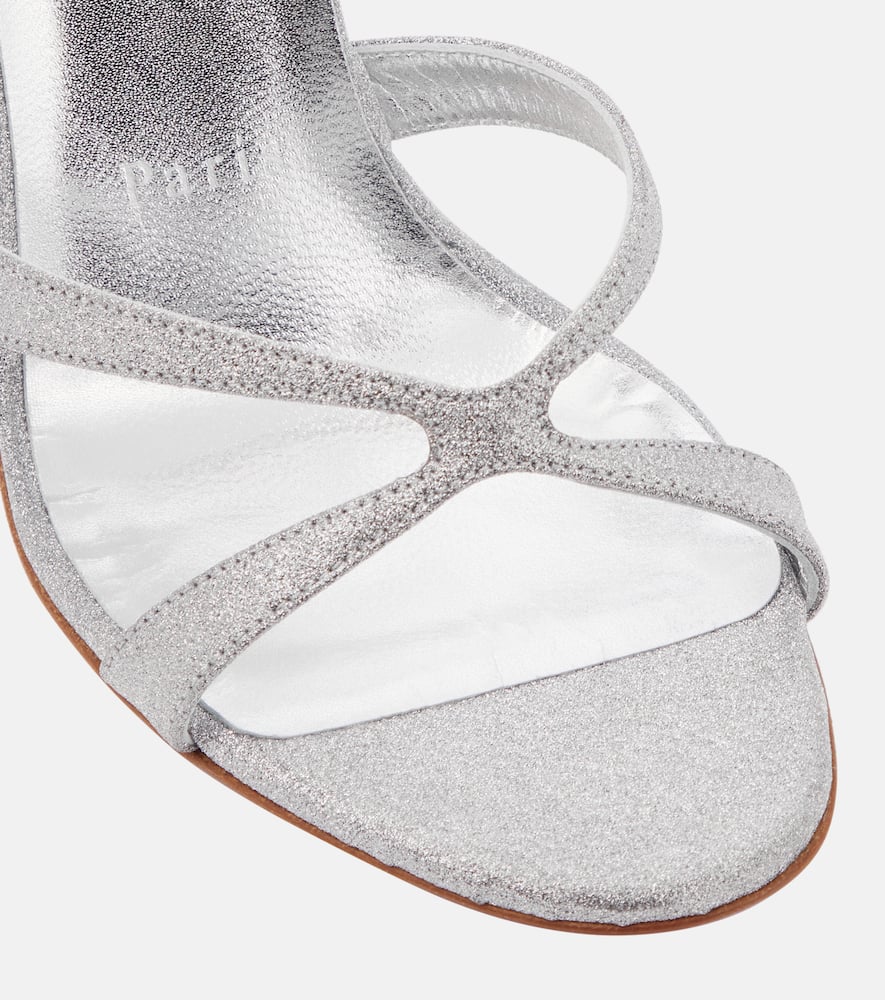 Christian Louboutin Emilie glittered leather slingback sandals