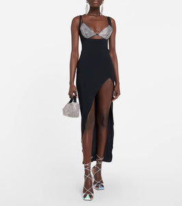Giuseppe di Morabito Crystal-embellished maxi dress