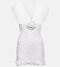 Alessandra Rich Textured silk minidress