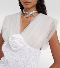 Alessandra Rich Textured silk minidress