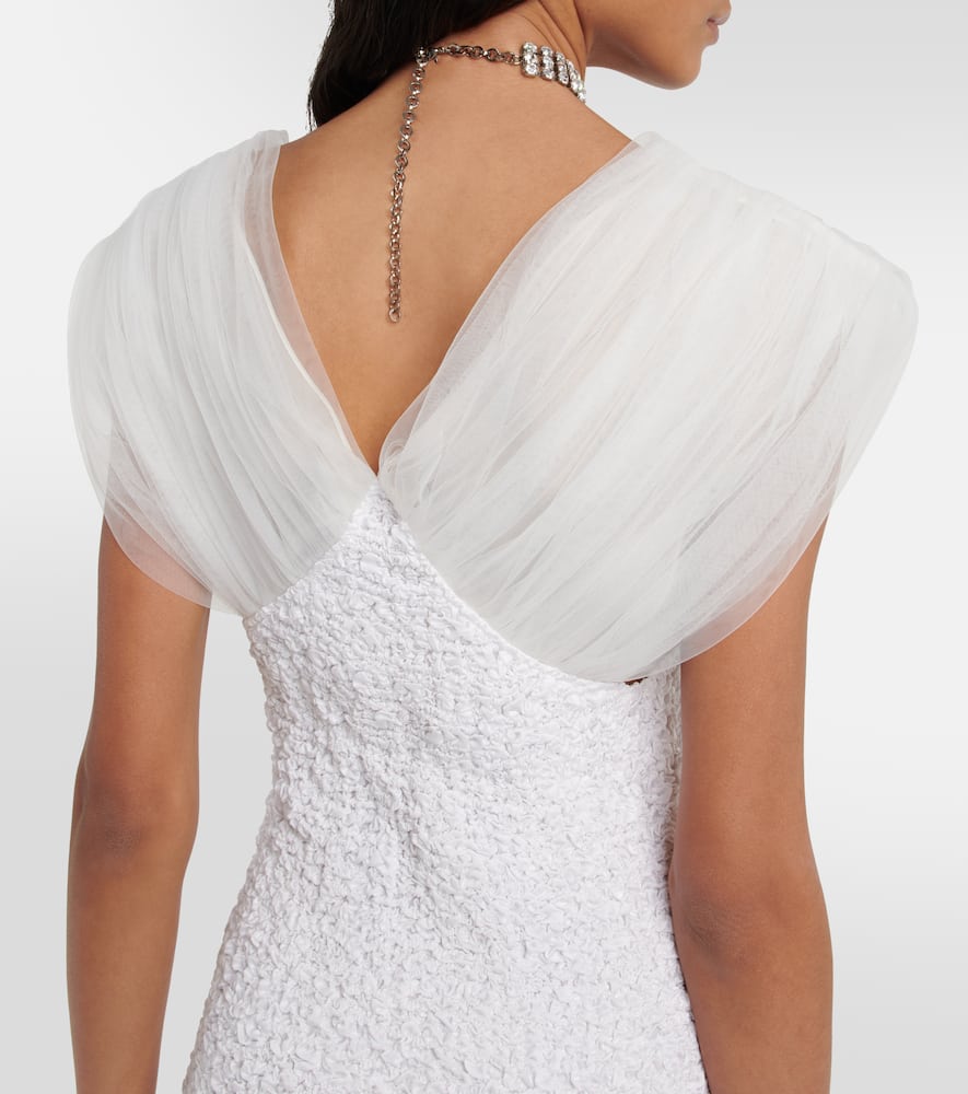 Alessandra Rich Textured silk minidress