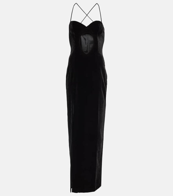 Alessandra Rich Cutout velvet gown