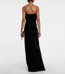 Alessandra Rich Cutout velvet gown