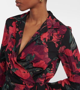 Dries Van Noten Floral wrap midi dress
