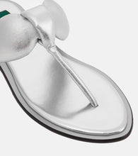Pucci Metallic leather thong sandals