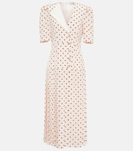 Alessandra Rich Polka dot silk maxi dress
