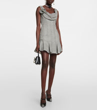 Alessandra Rich Prince De Galles wool minidress