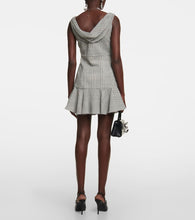 Alessandra Rich Prince De Galles wool minidress