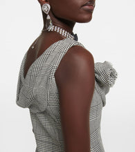 Alessandra Rich Prince De Galles wool minidress