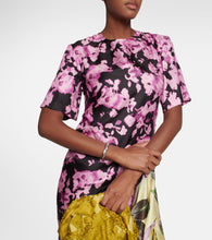 Dries Van Noten Asymmetric floral satin minidress