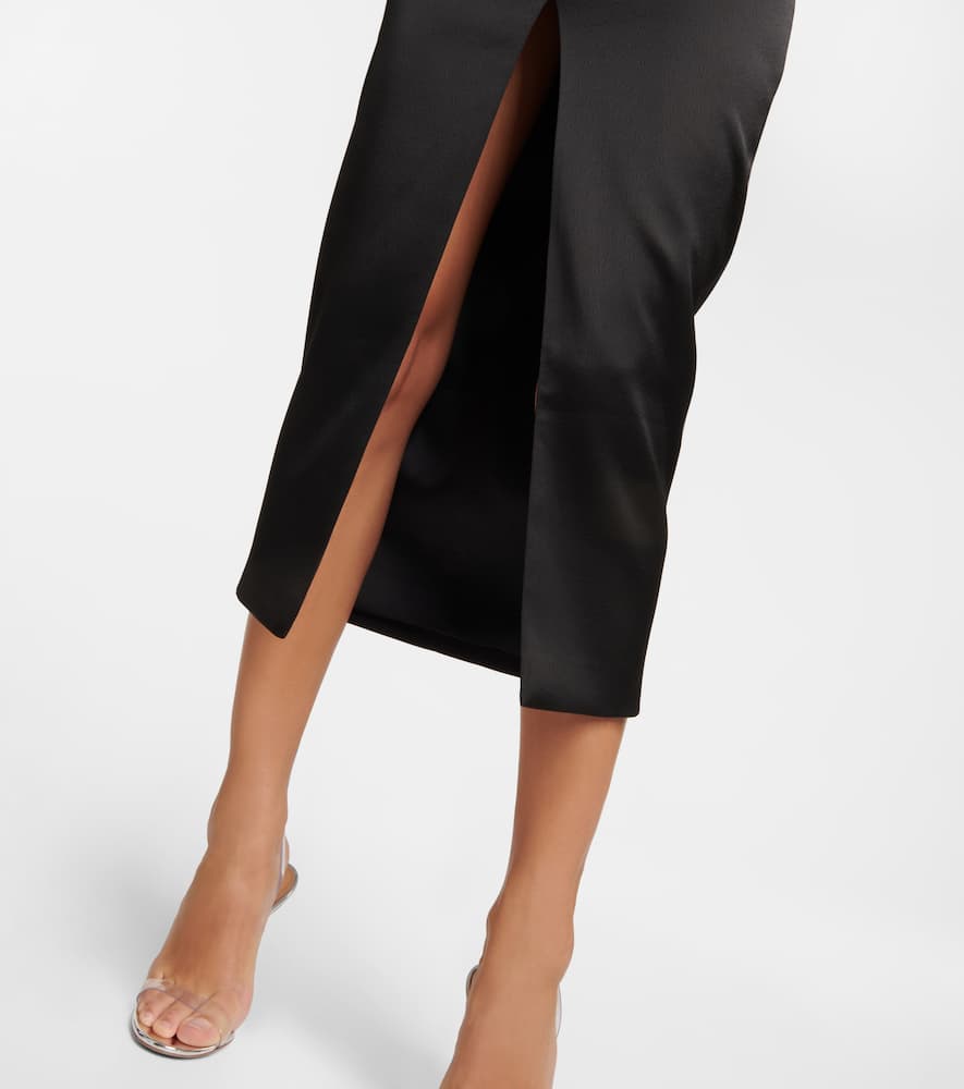 Rasario Off-shoulder satin midi dress