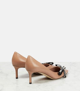 Jimmy Choo Romy 60 embellished leather pumps