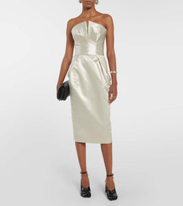 Maison Margiela Satin midi dress