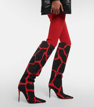 Dolce&Gabbana Jacquard giraffe-print knee-high boots