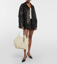 Khaite Lotus Medium leather tote bag