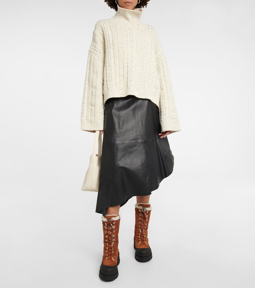 Jimmy Choo Aldea shearling-lined suede hiking boots