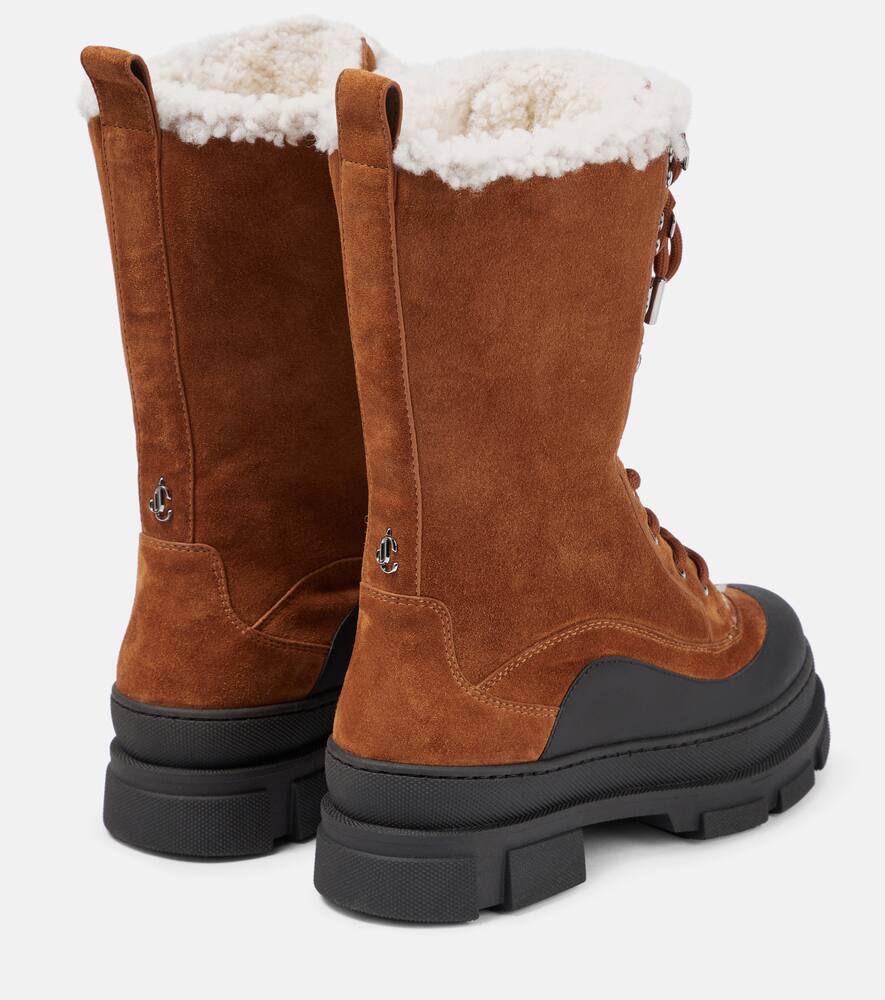 Jimmy Choo Aldea shearling-lined suede hiking boots