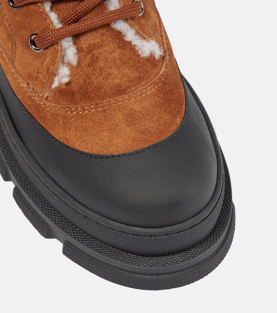 Jimmy Choo Aldea shearling-lined suede hiking boots