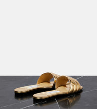 Jimmy Choo Themis metallic leather slides