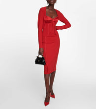 Dolce&Gabbana Corset silk-satin midi dress